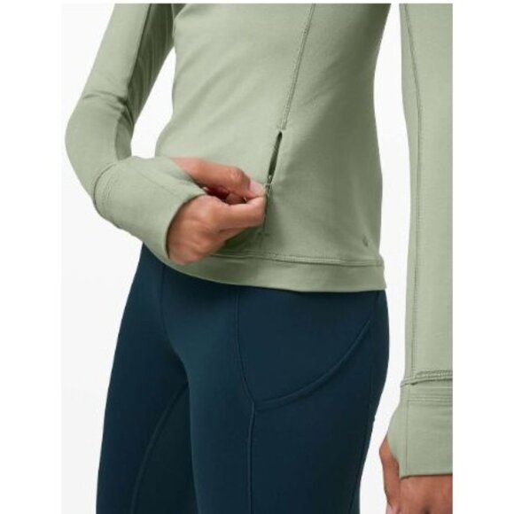 Lululemon Runderful Long Sleeve Rulu *Brushed Willow Green-sz 4 - Picture 7 of 12